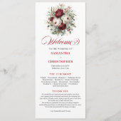 Programme de mariage raffiné bordeaux blush (Devant)