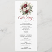 Programme de mariage raffiné bordeaux blush (Dos)