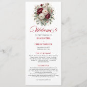 Programme de Mariage Raffiné Burgundy Or (Devant)