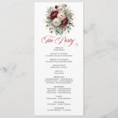 Programme de Mariage Raffiné Burgundy Or (Dos)