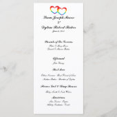 Programme de mariage "Rainbow Double Hearts" (Devant)