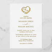 programme de mariage Real Gold Foil invitation (Recto)
