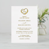 programme de mariage Real Gold Foil invitation (Debout devant)