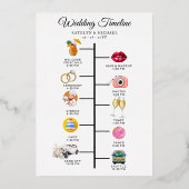 programme de mariage Real Gold Foil invitation (Verso)