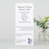 Programme de mariage rétro cursif (Debout devant)