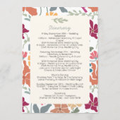 Programme de mariage rétro floral Boho Chic (Dos)