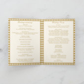 Programme de mariage rétro salle de bal ivoire ant (Intérieur)