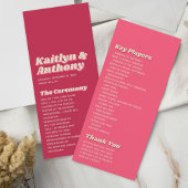 Programme de mariage Retro Super Viva Magenta des