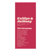 Programme de mariage Retro Super Viva Magenta des  (Devant)