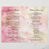 Programme de Mariage Rêveur Romantique (Dos)
