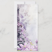 Programme de mariage Romance Lavande Tour Eiffel (Dos)