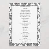 Programme de mariage romantique (Dos)