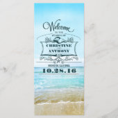 programme de mariage romantique à la plage (Devant)