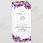 Programme de mariage romantique. Cérémonie florale (Devant / Derrière)