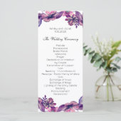 Programme de mariage romantique. Cérémonie florale (Debout devant)