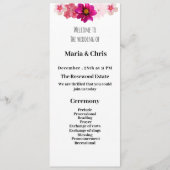 Programme de mariage romantique de jardin moderne (Devant)