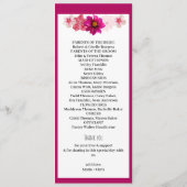 Programme de mariage romantique de jardin moderne (Dos)