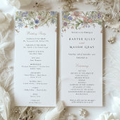 Programme de mariage romantique des Fleurs sauvage