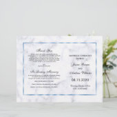 Programme de mariage romantique en marbre bleu (Debout devant)