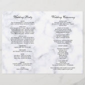 Programme de mariage romantique en marbre bleu (Dos)
