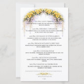 Programme de mariage romantique Freesia jaune cana (Dos)