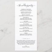 Programme de mariage romantique "nous faisons" (Dos)