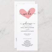 Programme de mariage romantique "nous faisons" (Devant / Derrière)