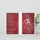 Programme de mariage Romantique Paris Rouge (Debout devant)