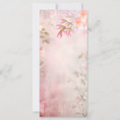 Programme de mariage romantique rose floral (Dos)