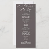 Programme de mariage romantique rose floral gris c (Dos)