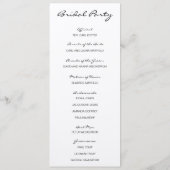 Programme de mariage romantique rustique sur papie (Dos)