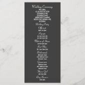 Programme de mariage romantique vintage Paris (Dos)