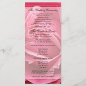 Programme de mariage rose (Dos)