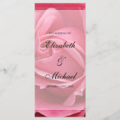 Programme de mariage rose (Devant)