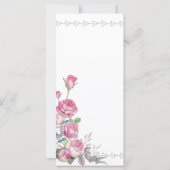Programme de mariage rose aquarelle (Dos)
