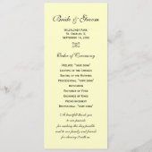 Programme de mariage Rose blanche et perles (Dos)