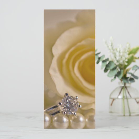 Programme de mariage Rose blanche et perles (Debout devant)