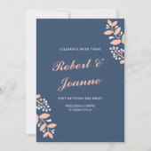 Programme de mariage rose bleu (Devant)
