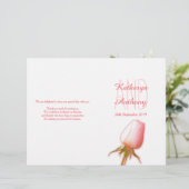 Programme de mariage rose bud (Debout devant)