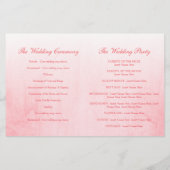 Programme de mariage rose bud (Dos)