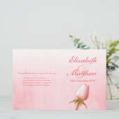 Programme de mariage rose bud (Debout devant)