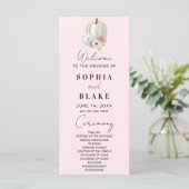 Programme de mariage rose Citrouille à la florale (Debout devant)