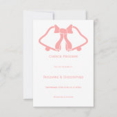 Programme De Mariage Rose Cloches Et Ruban (Devant)