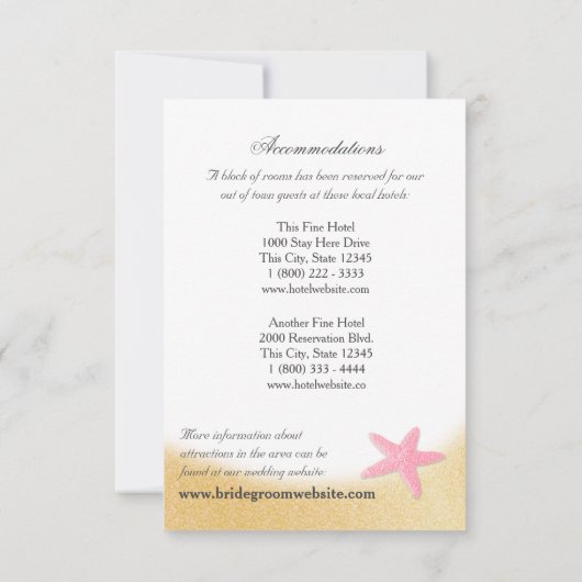 Programme de mariage rose coquillage de Sparkle Be (Dos)