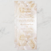 Programme de mariage rose crème blanche (Devant / Derrière)