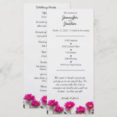 Programme de mariage rose Daisey (Devant / Derrière)