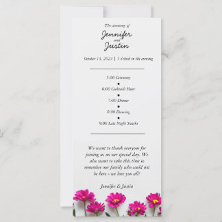 Programme de mariage rose Daisey