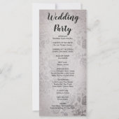 Programme de mariage Rose d'argent antique (Dos)