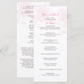 Programme de mariage rose dessiné à la main rose (Devant / Derrière)