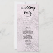 Programme de mariage Rose en bronze foncé (Dos)